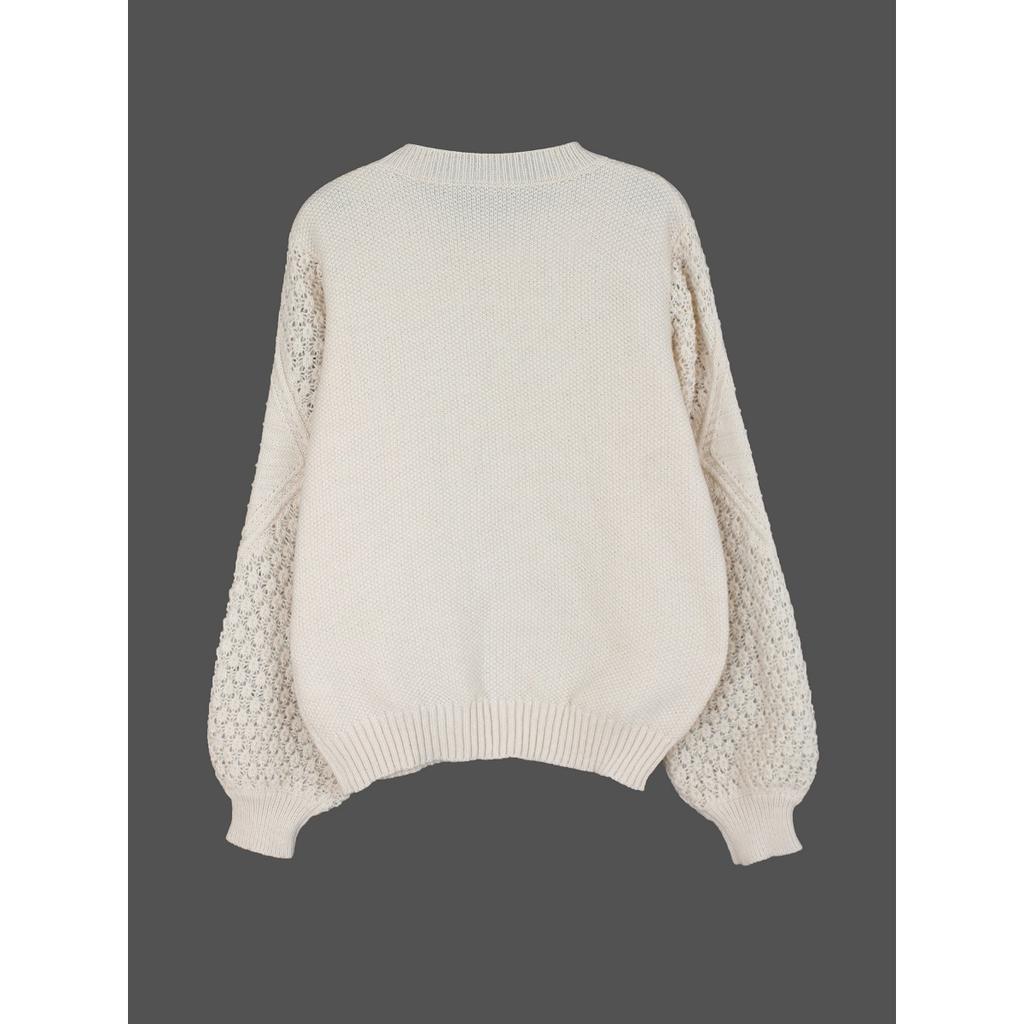 Women's Casual Round Neck Sweater - Long Sleeved, Ribbed Texture, Soft and Comfortable, Spring and Autumn Clothing | Round Neck Sweater | Texture