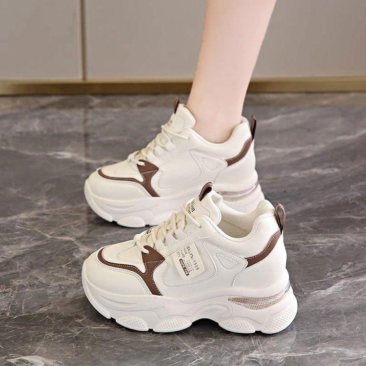 Popular Increase In Dad Shoes Women's Spring 2025 New Thick-soled Versatile Ins Sports Shoes Casual Sports Women's Shoes
