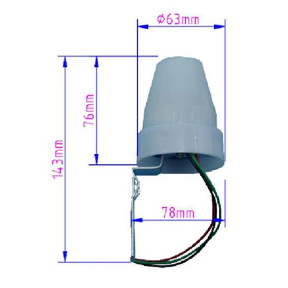 Twilight Sensor Street Light Switch Dusk-to-dawn Operation Built-in Photocell Sensor Low Power Consumption Easy Installation