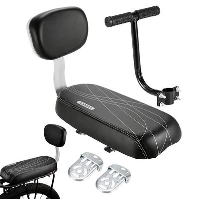 Bicycle Back Seat Bike Water Resistant PU Leather Soft Cushion Rear Rack Seat Children Seat With Back Rest Bicycle Accessories