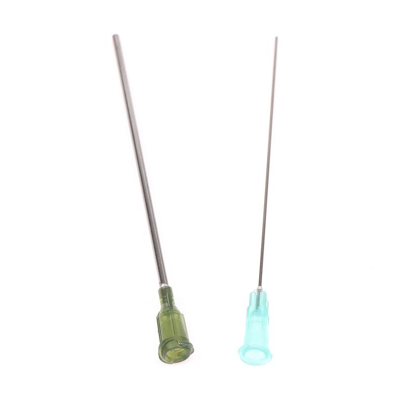 5 Stück Spitze Extra Lang Gesamtlänge 100 mm Stumpfe Spitze Flachkopf Paste Spritze Klebstoff Flüssigkeitsdosiernadel