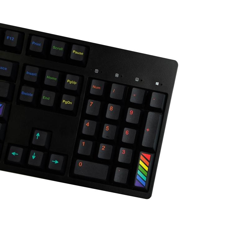 Midnight Rainbow Keycaps PBT Dye Sub for MX Hes  Mechanical Keyboard 142 Keys Fits 61 63 64 65 67 68 80