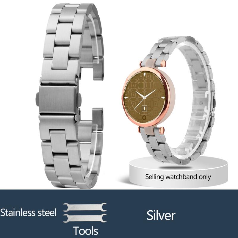 Genuine Leather Sports Watchband Straps Women's Bracelet Silicone Stainless Steel Belt For Garmin Lily Smart Watch Accessories