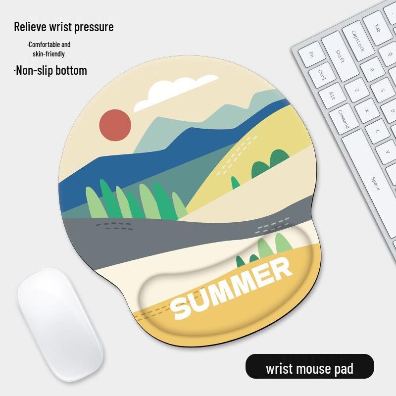 

Ergonomic Illustrated Mouse Pad with Wrist Rest (2-Pack)