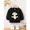 European Sizes Cute Print Pattern Easy Sweet Baby Kid Spring Lightweight Round Neck Sweatshirt