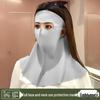 Women's Summer Ice Silk UV Protection Face Mask - Breathable, Full Coverage for Cycling and Outdoor Activities.