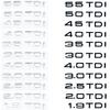 3D ABS Letters 2.0TDI 2.5TDI 3.0TDI 35TDI 40TDI 45TDI 50TDI Emblem for Audi A1 A3 A4 A5 A6 A7 A8 Q2 Q3 Q5 Q7 Car Trunk Sticker