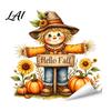 Autumn Window Clings Maple Leaf Pinecone Scarecrow Pumpkin Static Clings Waterproof PVC Seasonal Party Supplies Glass Stickers Removable Decals for
