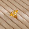 1Pcs Stainless Steel Ring Set with Zirconia, Metal Style Finger Ring, Index Finger Ring