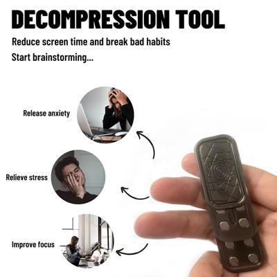 EDC Fidget Toy Magnetic Smooth Surface Three-layer Anti-abrasion Electroplating Relieve Boredom Stainless Steel EDC Adult Metal Fidget Toy Office Toy