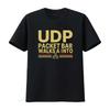 Retro Style UDP Packet Bar Walks A Into Print T Shirt for Men Vintage Washed Stylish Breathable Casual Homme Graphic Fashion
