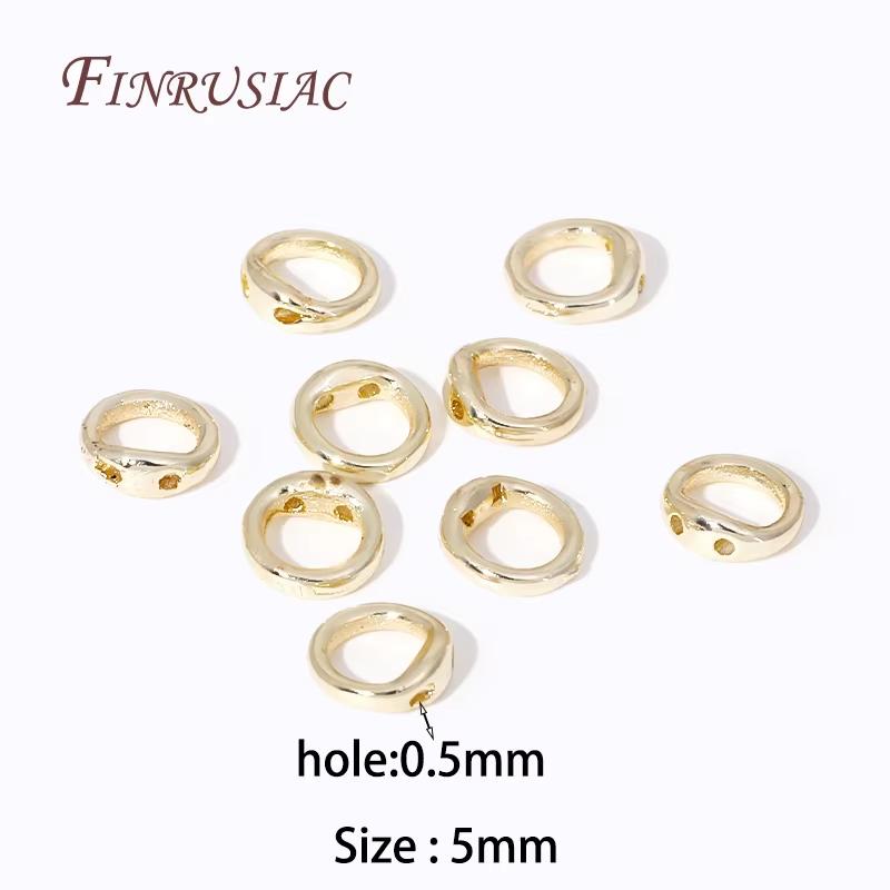 10/20 Stück 18K Vergoldete Quetschperlen Für Schmuck, Quetschperlen-Abdeckung, Perlenendkappen Kugelkette Verbinder, DIY Zubehör, Quetschperlen Endkappe