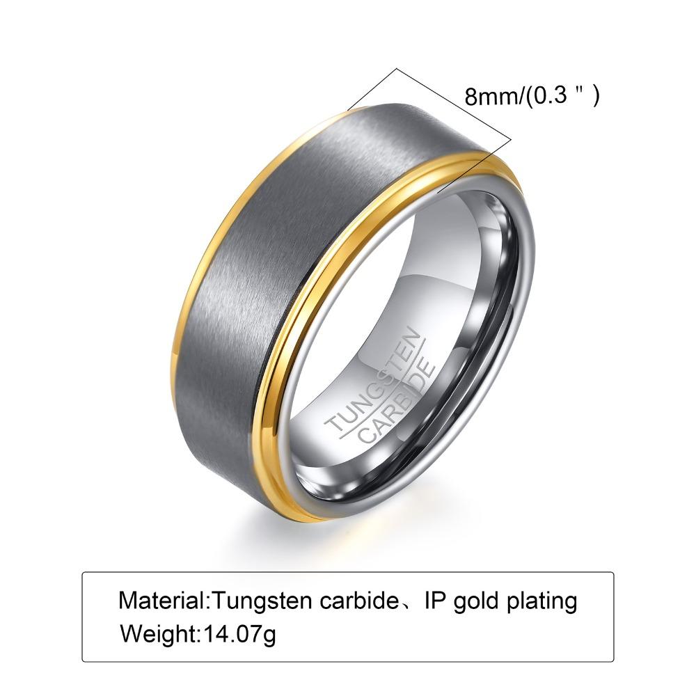 Wolframstahlring für Herren Minimalistisches Design Langlebiger Ehering Stilvolles Accessoire