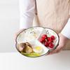 Nordic Ceramic Tableware Grid Plates Children'S Separate Plates Breakfast Plates Creative Household Vegetable Plates Separate Plates