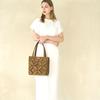 Suin Leaf Square Tote Bag - Camel Brown