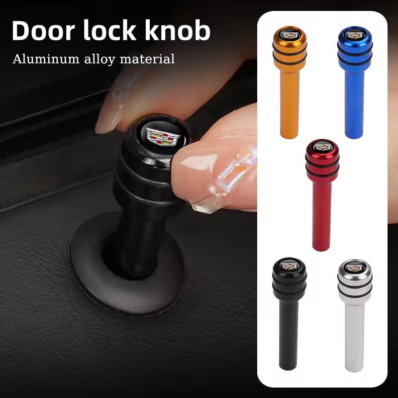 2pcs/4pcs Alloy Car Door Lock Knob Pins Caps Covers For Cadillac ATS BLS CT4 CT5 CT6 CTS ESCALADE SLS SRX STS XT4 XT5 XT6 XTS Ae3