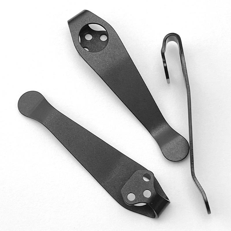 1pc Titanium Alloy Knife Pocket Clip Back Clamp For CldSteel Ti Lite 26SP Hold Out Finn Wolf Gunsite Counter Point DIY Parts