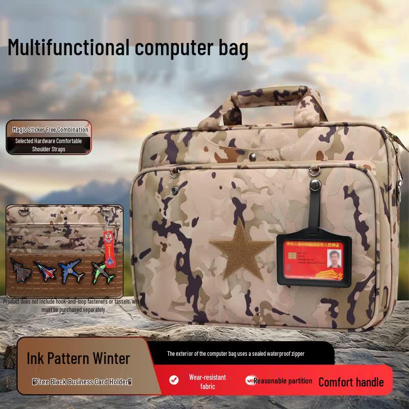 Xunye Camouflage Water-Repellent Business Briefcase