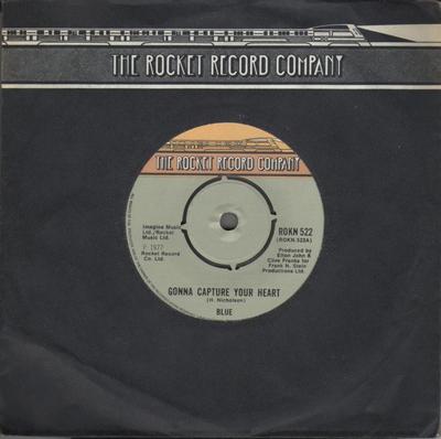 7inch Record BLUE (31) - Gonna Capture Your Heart ROKN522 The Rocket Reco 1977 UK Rock Used