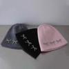 Pearl Bowknot Knitted Hat Warm Cap Winter Cap Retro Beanies Hat  Girls