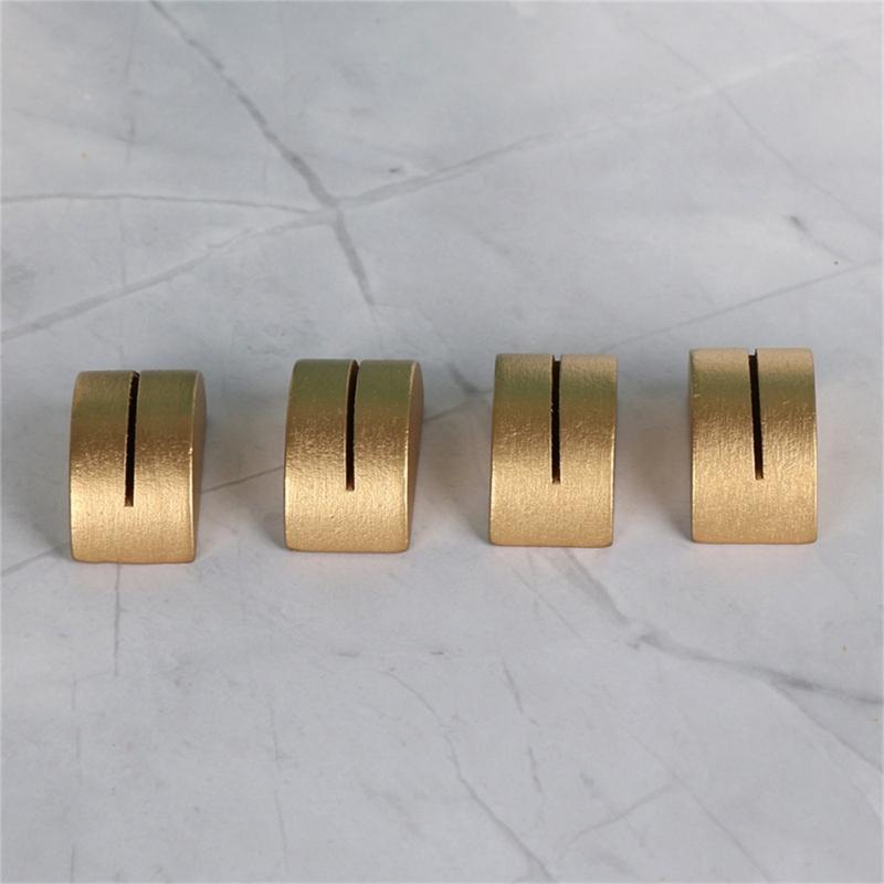10 Peças Suporte Multifuncional para Cartão de Visita de Negócios Suporte de Número de Mesa de Madeira Suporte Semi Circular para Recados Notas Fotos para Casamento