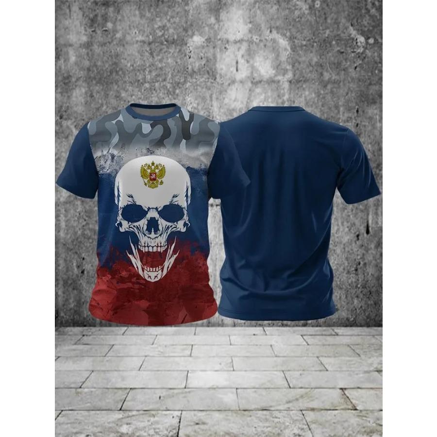 

Футболка для чоловіків з принтом прапора, топ з коротким рукавом для дозвілля, 3D, повсякденна, модна, вулична, поліестер, чоловіча футболка, футболка, чоловічий вінтажний одяг 4XL