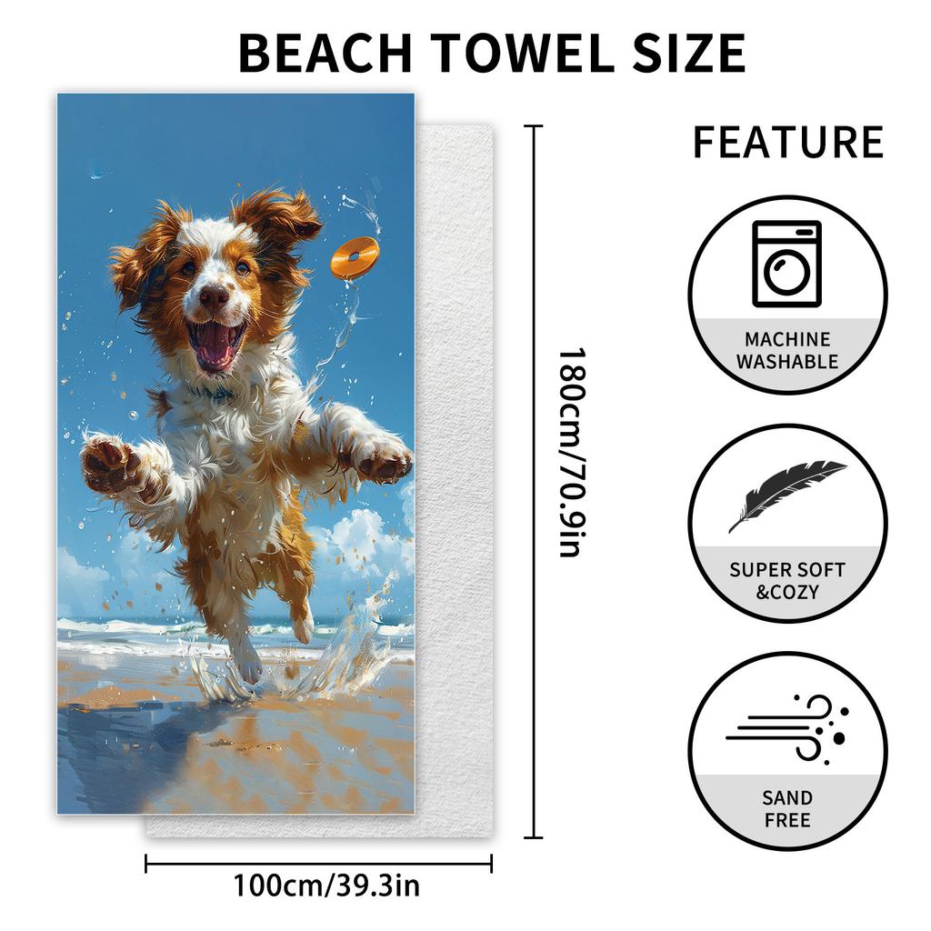 New, double-sided velvet beach towel quick-drying sports towel printed bath towel