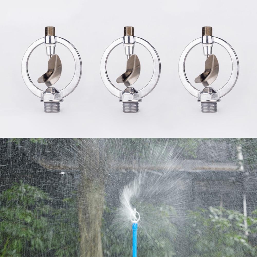 Heavy Duty 360 Degrees Rotary Automatic Watering Scattering Nozzle Metal Butterfly Head Garden