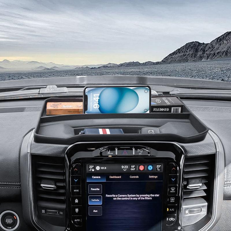 For -2025 Dodge RAM 1500 Center Console Dashboard Organizer Tray Interior Storage 12 inches Behind Screen Dash Accessories