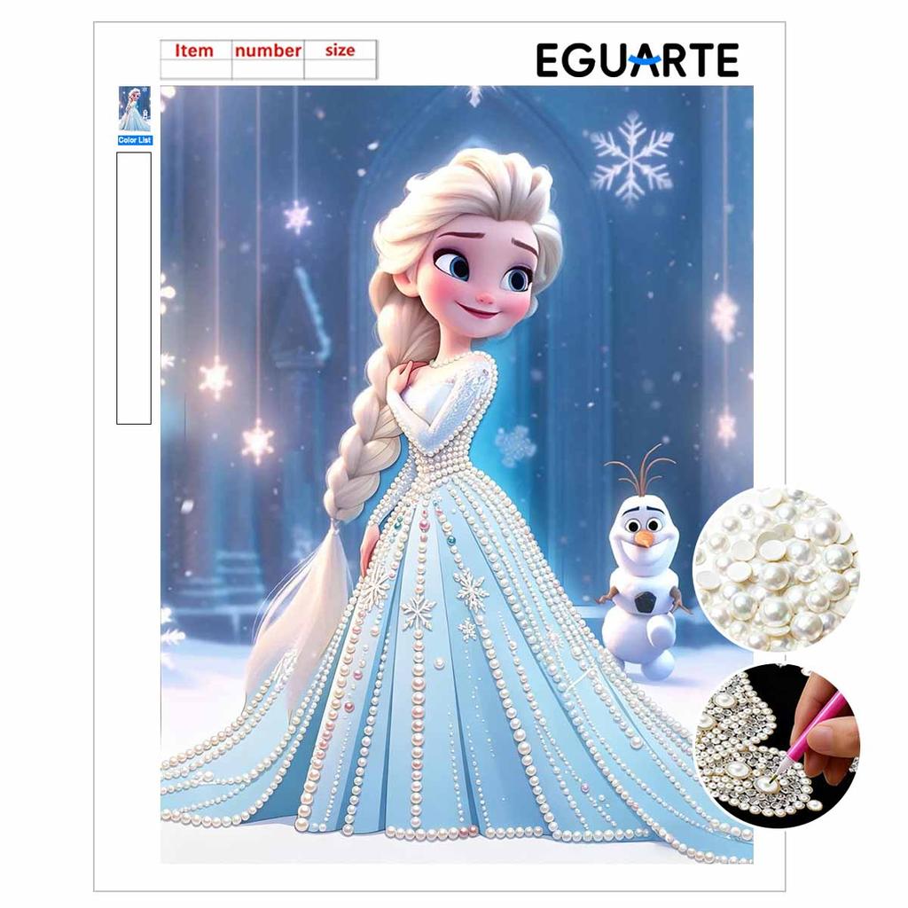 Disney Pearl Painting Elsa DIY Pearl Painting Gem Art Pearl Dot Painting Picture Crafts Adult Beginner Gifts Home Decor