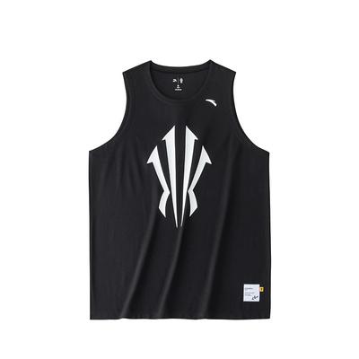 Kyrie Letter Print Round Neck Pullover Comfortable Versatile Breathable Sleeveless Vest Unisex Vests Black 172421118-3