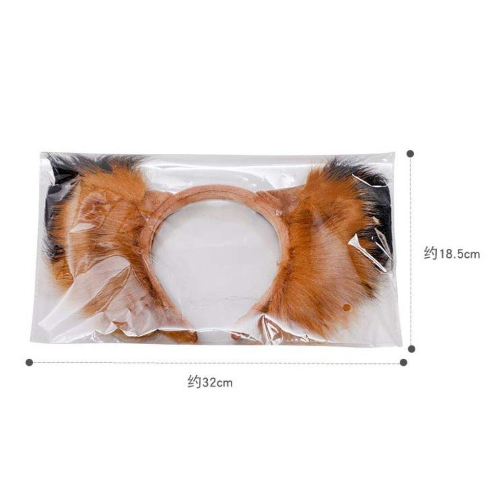Cute Plush Fox Cat Ears Artificial Cosplay Hair Accessories Animal Ears Headwear  Christmas