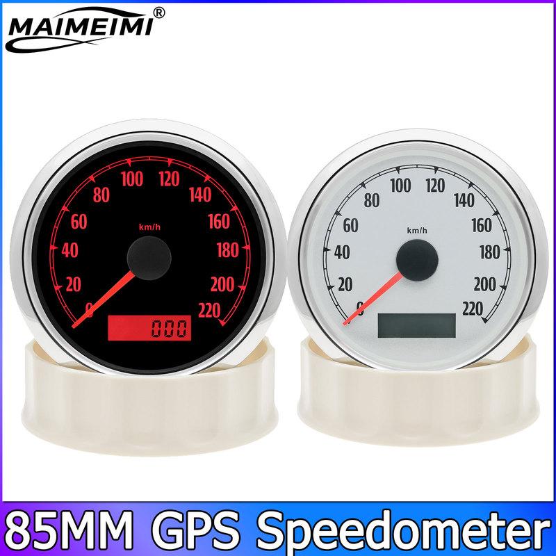 Universal 85MM GPS Speedometer Gauge for Motorcycle Marine Boat Truck 125 200 Kmh MPH Speed Gauge Meter