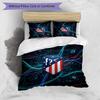 Atletico Madrid Pattern Printed 3PCS Bedding Set Soft Skin-Friendly Washable Duvet Cover & Pillowcases Set All Season Bedroom