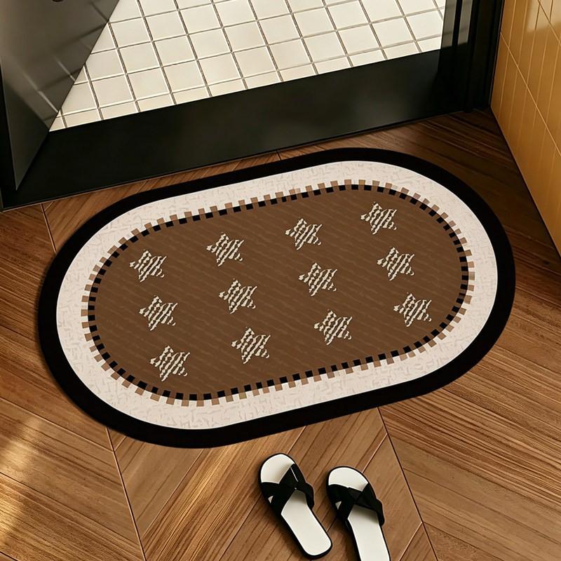 Bathroom Diatom Mud Mat Non Slip Absorbent Customizable Shower Floor Rug Home Use
