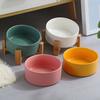 Anti-slip Cat Food Bowl Candy Color Dog Water Feeder Imitation Ceramics Cat Bowl  For Dogs Cats