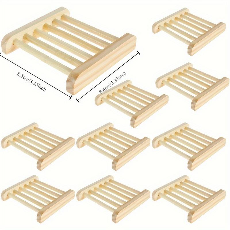Soap Dishes Natural Wooden Soap Tray Holder Bath Soap Rack Plate Container Shower Bathroom Accessories