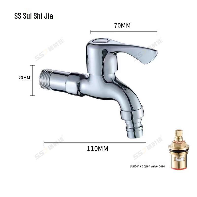 Suishijia 11cm Verlängerter Schnellöffnungs-Waschmaschinenhahn