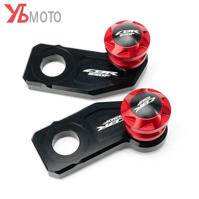 For Honda CBR650R CB650R CBR650F CB650F CBR 650R/650F CB 650R/650F Chain Adjustment Block Frame swingarm Spools sliders