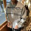 Höst Bokstavstryckta Rundhals Huvtröjor Amerikansk Lös Herr Casual Ung Stil Långärmade Sweatshirts Nya