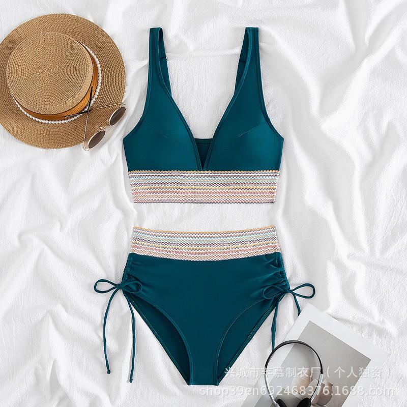 Split Bikini Swimsuit Women's Tight Waist Multi-color Hot