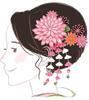 Set of Hair Ornaments for Furisode and Perfect for Kanzashi Flower Hair Accessories One Size Fits Two-piece Tsumami-zaiku Yukata, Coming-of-age