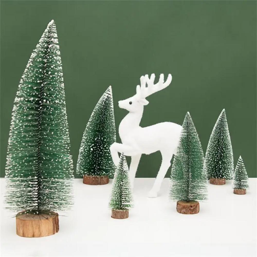 Mini Christmas Tree Sisal Silk Cedar Small Xmas Tree For Home Room Decor Gold Silver Blue Green White Mini Tree