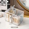 European Rabbit Bow Jewelry Box Clear Lipstick Cotton Sabs Jar Desktop Trinket Storage Box Living Room Fruit Snack Jar with Lid