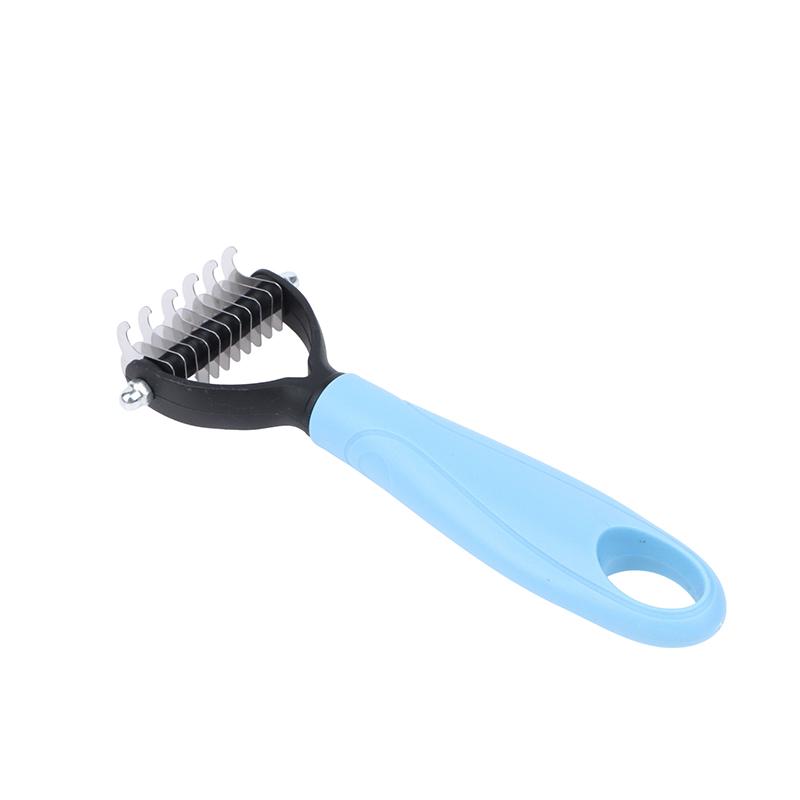 Dual Side Pet Deshedding Brush Efficient Dematting Dog Cat Hair Remover Tool for Pet Owners Grooming Supplies