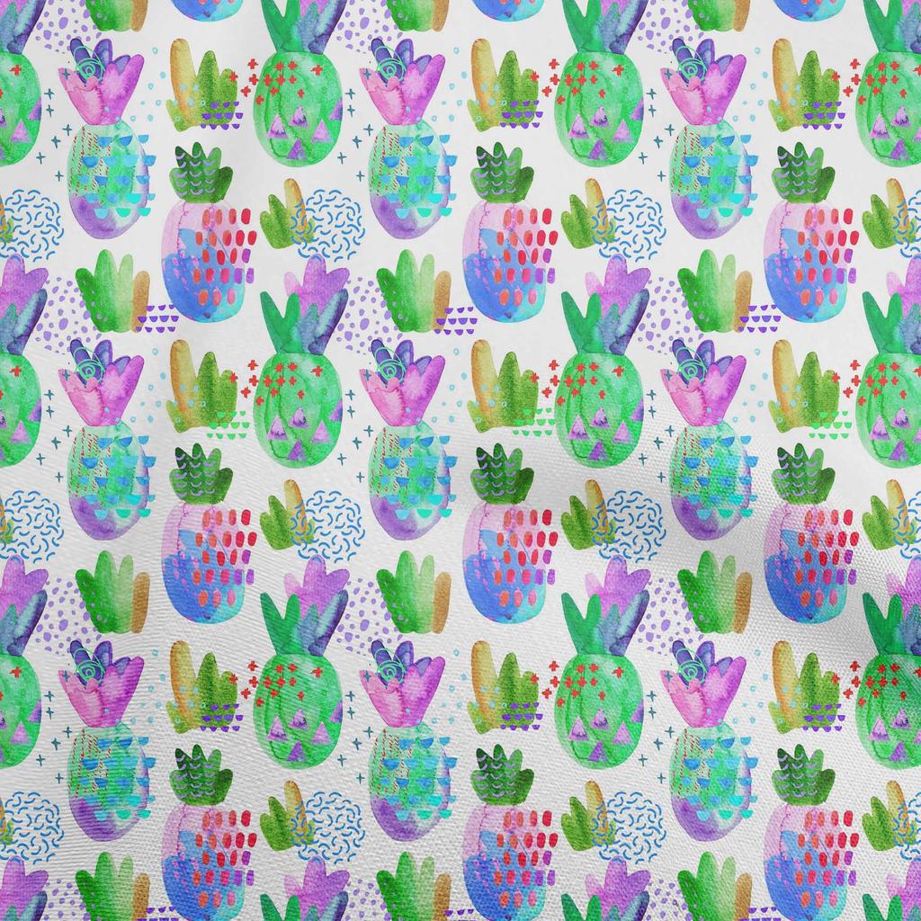 oneOone Georgette Viscose Tecido Azul Claro Abacaxi Projetos de Artesanato de Costura Impressões de Tecido Por Jarda 42 Polegadas