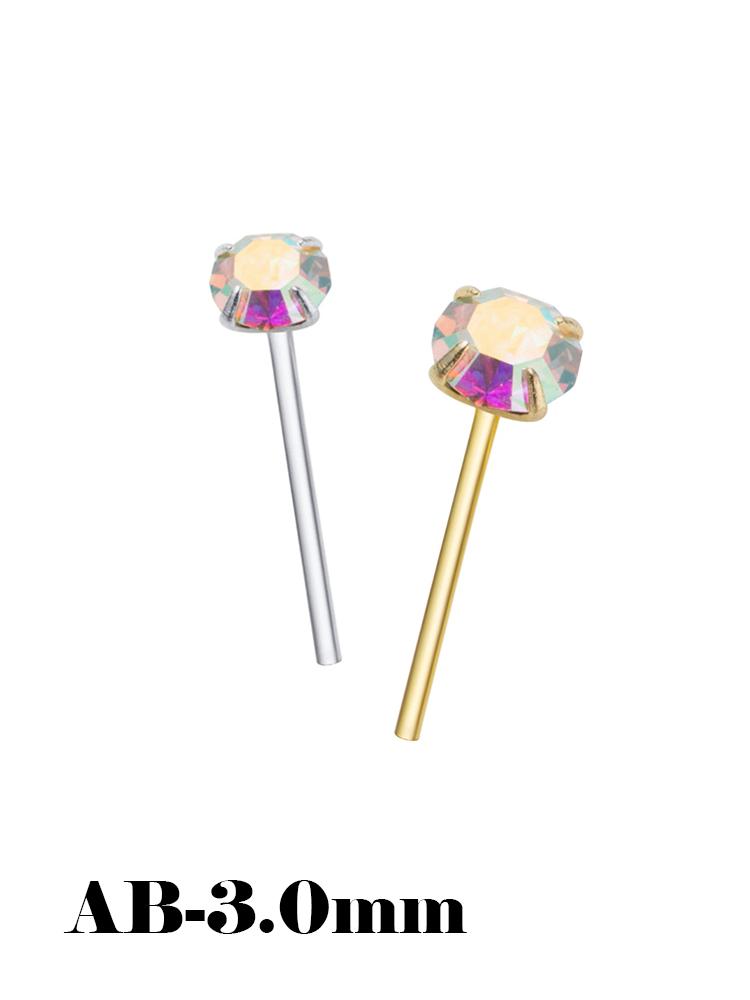 925 Silver Crystal Different Size Nose Studs Nose Piercing Body Jewelry Piercing Nez Pircing Nariz Joyería Corporal