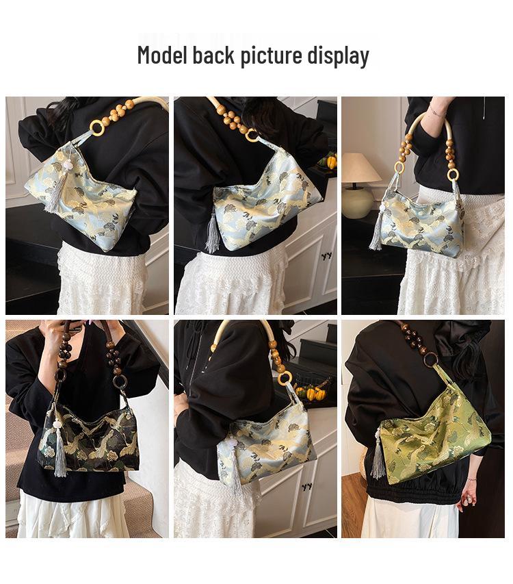 2026 Retro Chinese National Style Women's Handbag - Simple Casual Shoulder Bag