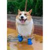 Puppy Dogs Candy Colors Anti-Slip Waterproof Rubber Rain Shoes Boots Paws Cover (Blue, Large)