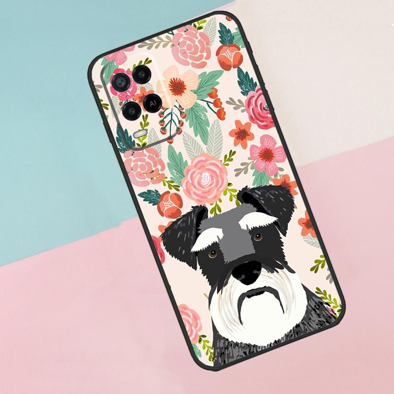 Schnauzer Puppy Dog For Oppo A40 A60 A80 A18 A38 A58 A78 A98 A79 A16 A76 A96 A15 A74 A94 A54 A77 A17 Phone Case